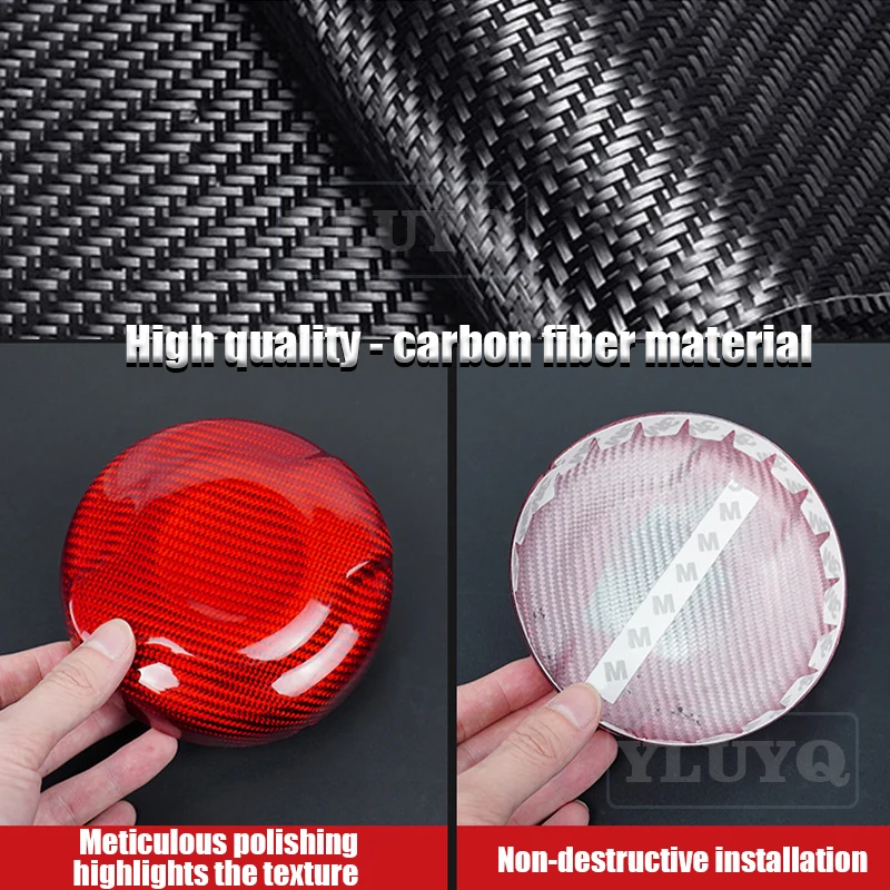 For BMW MINI-F Series F55 Fuel Cap Real Hard Carbon Fiber Decorative Cover Sticker for Car MINI F57 F56 Tuning Accessories