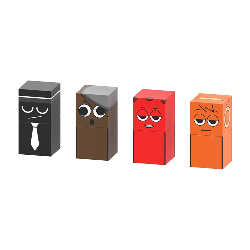 MOC Incredibox Sprunki Magnetic Blocks Music Game 8 Figures Magnetic Cube Toys for Sensory STEM Education Preschool Magnet Toys