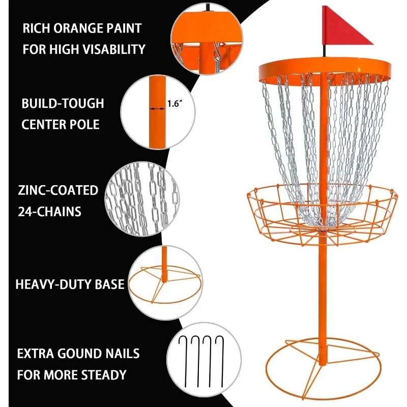 New arrivals Disc Golf Basket with | Portable Disc Golf Target