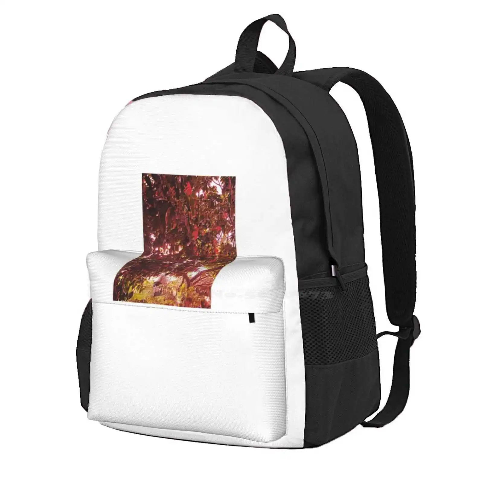 Red Tree Hot Sale Schoolbag Backpack Fashion Bags Flowers Leaves Tree Cage Bird Stem Thick Beautiful Natural Yard Earth Air