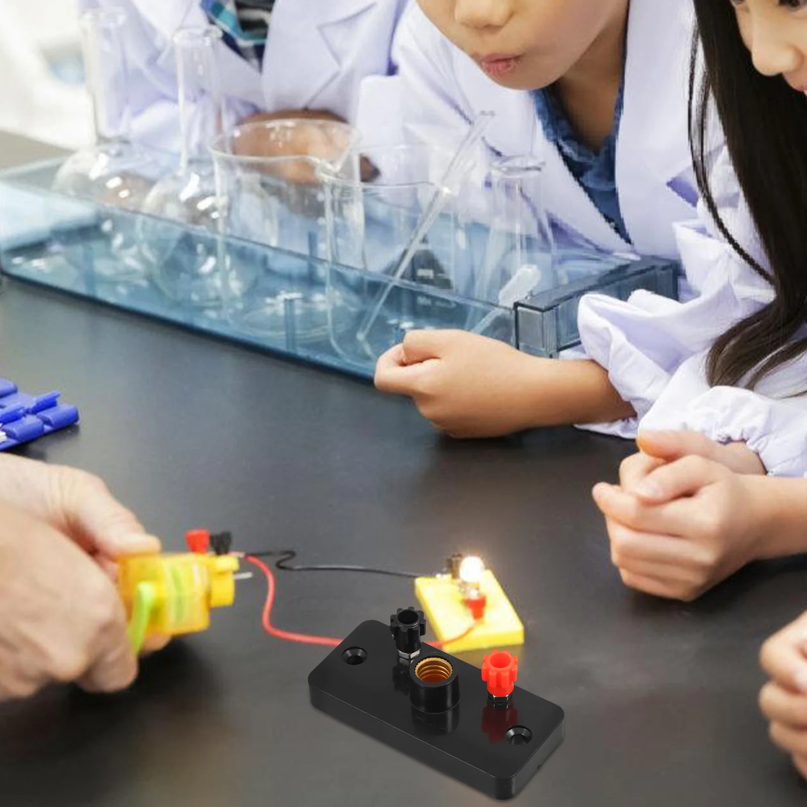 

6pcs Screw Base Physics Experiment Kit For Kids Equipment Plastic Copper Electric Teaching Tools Diy Science