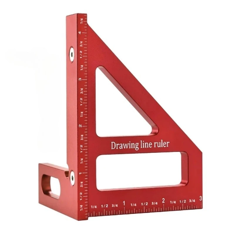 Meter Multi Angle Measuring Ruler, Aluminum Square Protractor for Woodworking, Practical Tracking Measuring Tool, Triangle Ruler