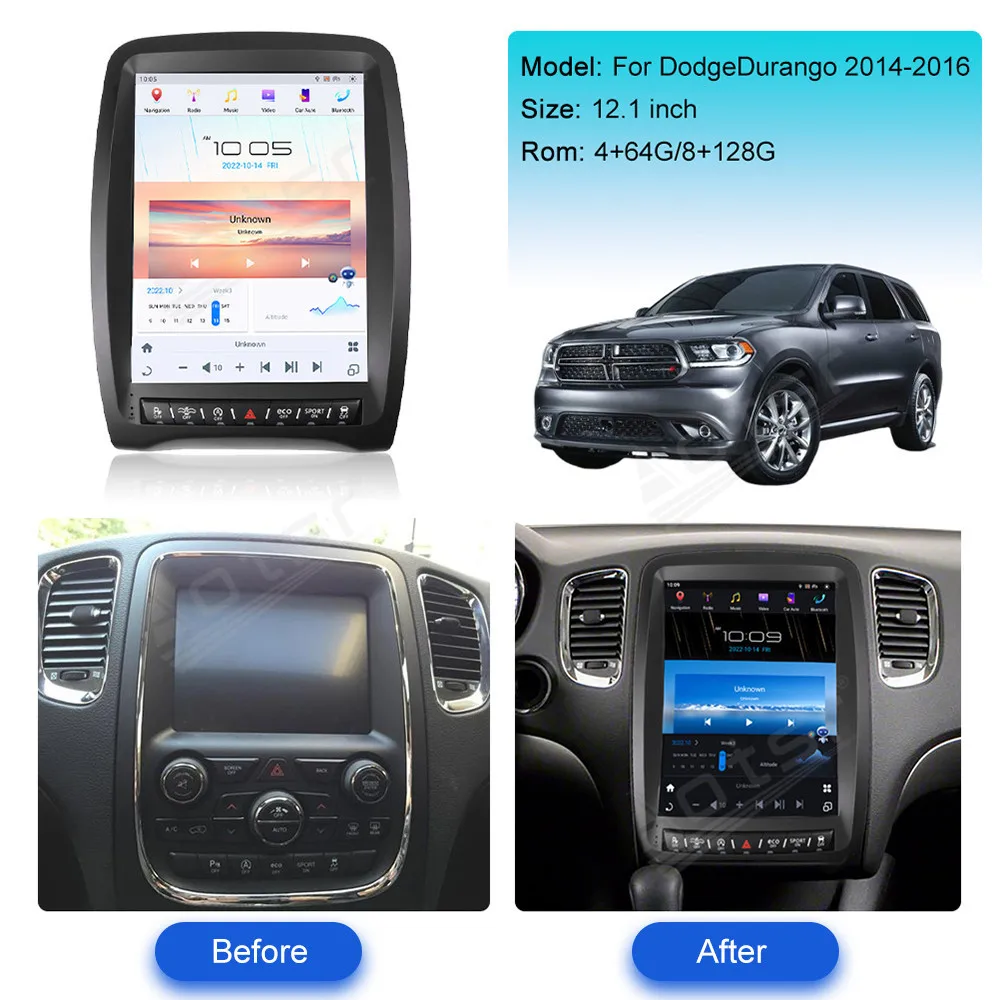 8 Core Qualcomm Android Car Multimedia Automotive PlayerFor Dodge Durango 2014 2015 2016 GPS Navigation Car Radio Head Unit