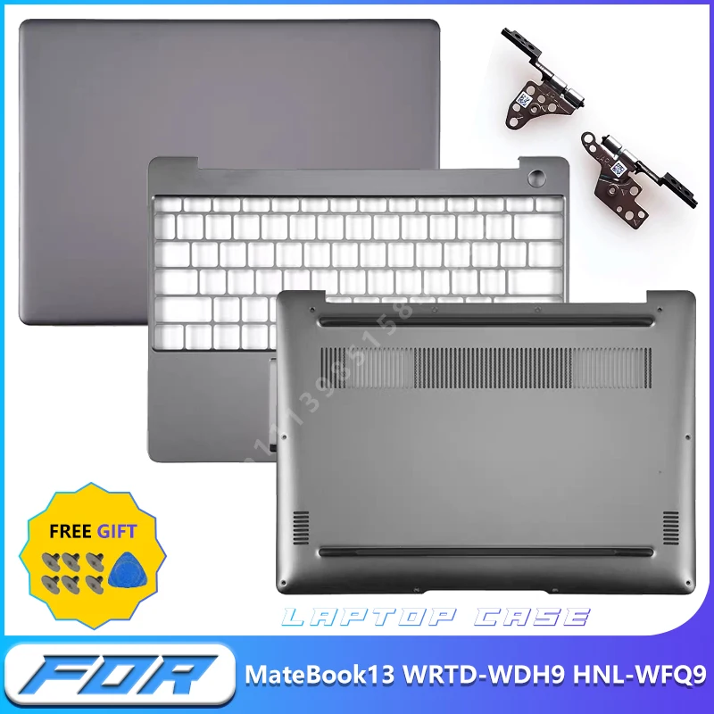New For MateBook 13 WRTD-WDH9 HNL-WFQ9 LCD Back Cover Front Bezel Palmrest Bottom Case Hinges Housing Frame