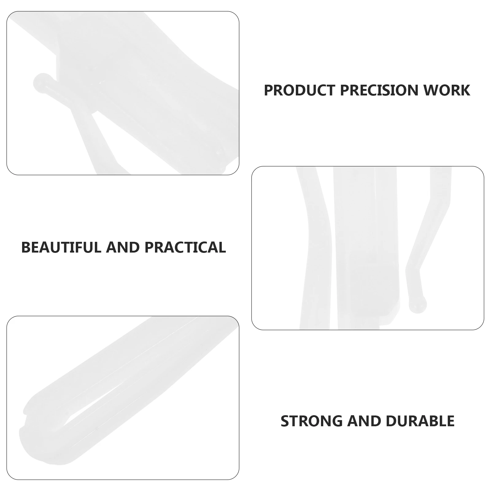 

300Pcs Reusable Plastic Curtain Hooks Easy Install No Bend Break Curtain Auxiliary Accessories for Living Room Storage Room