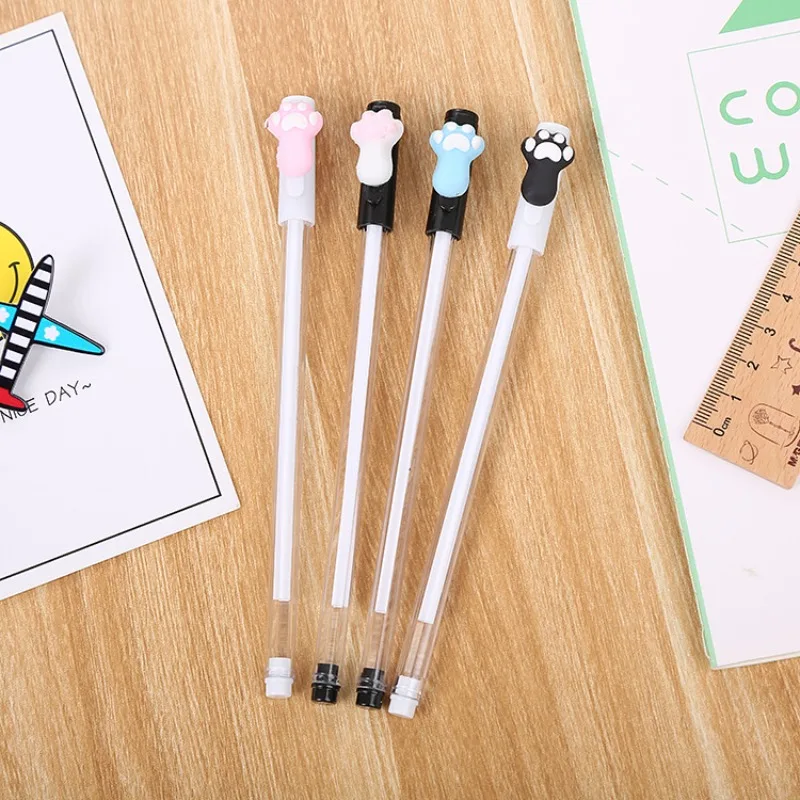 

24 шт., креативная нейтральная ручка с кошачьими когтями, милые канцелярские принадлежности для студентов, изучающих мультфильмов, офисные принадлежности