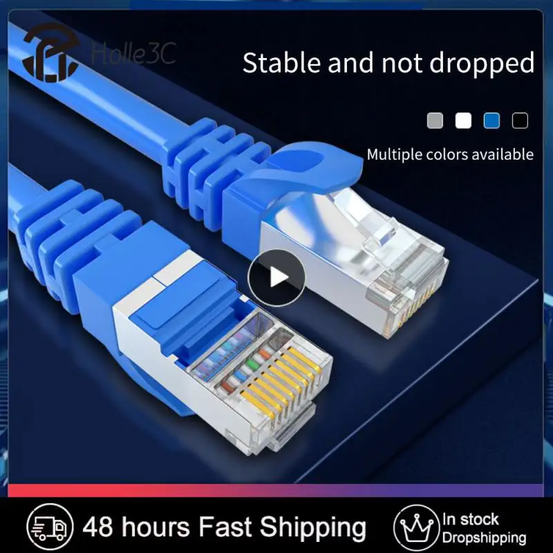 Cable Ethernet azul Compatible con Cat 5/5e/6, alta calidad, alta velocidad con 2 conectores Rj45 para enrutador de ordenador portátil, Cable de red