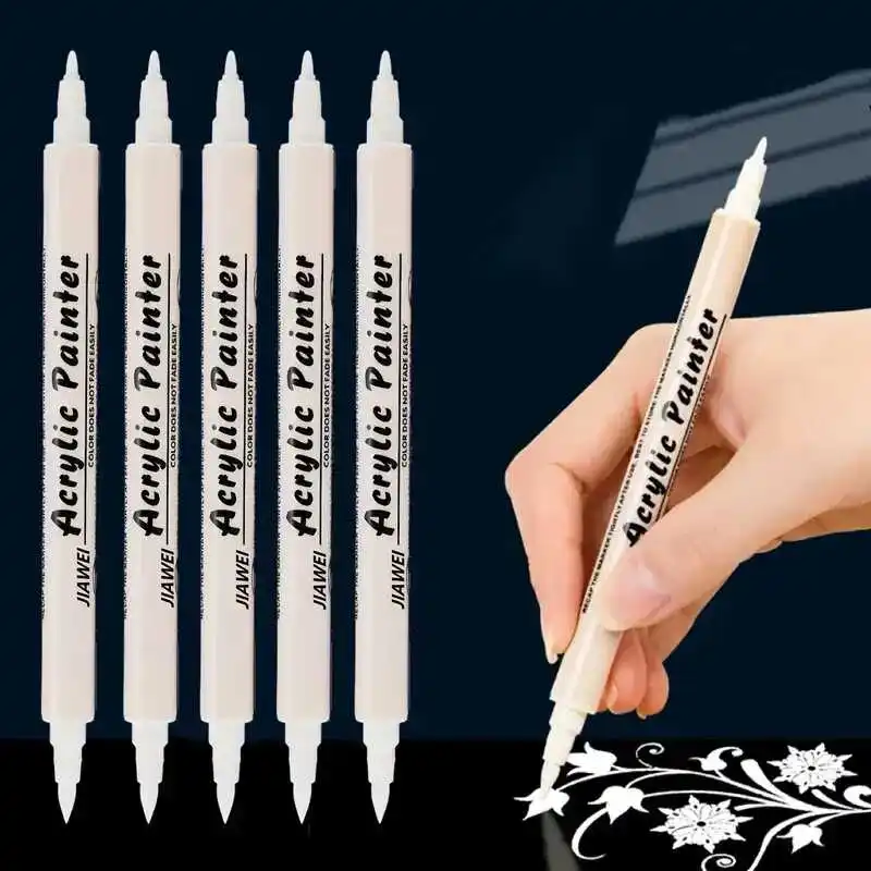 15pcs Dual Tip Acrylic Paint Markers for DIY Art and Crafts