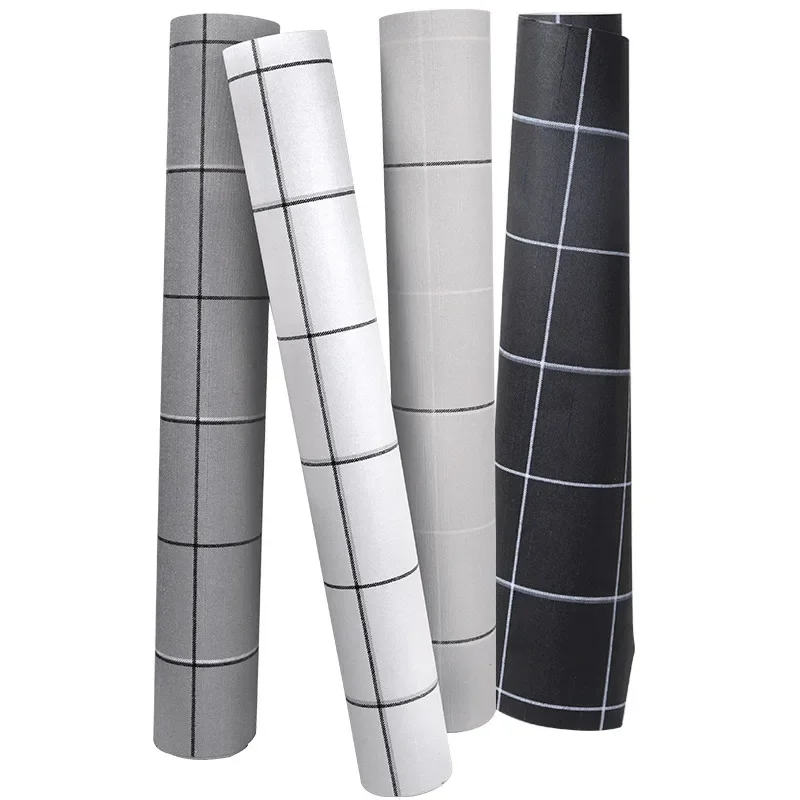 Modern minimalist black and white plaid ins wallpaper Nordic style living room home background wall clothing store wallpaper