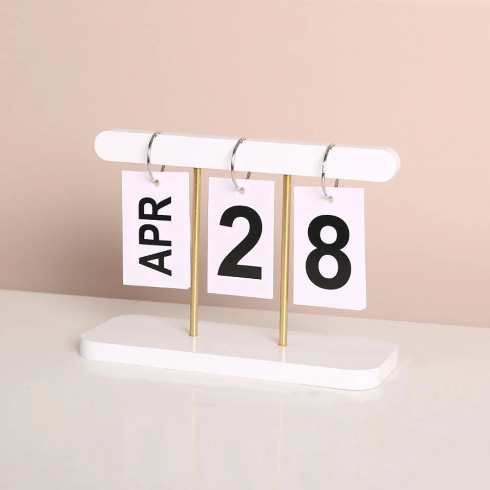 

Office Desktop Calendar Vintage Home Decor Decoration Perpetual Chart White for