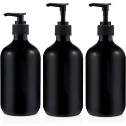 3PCS 300/500ML Plastic Pump Shampoo Body Wash Bottles Soap Dispenser Shower Refillable Plastic Bottle for Kitchen Bathroom