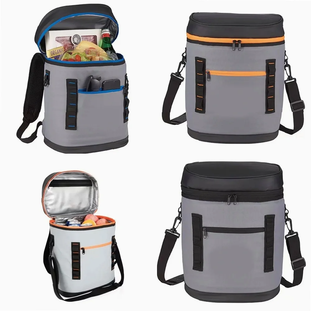 Sac à dos isotherme 20L, sac de pique-nique imperméable en tissu Oxford pour le camping, la randonnée, les voyages et les activités de plein air