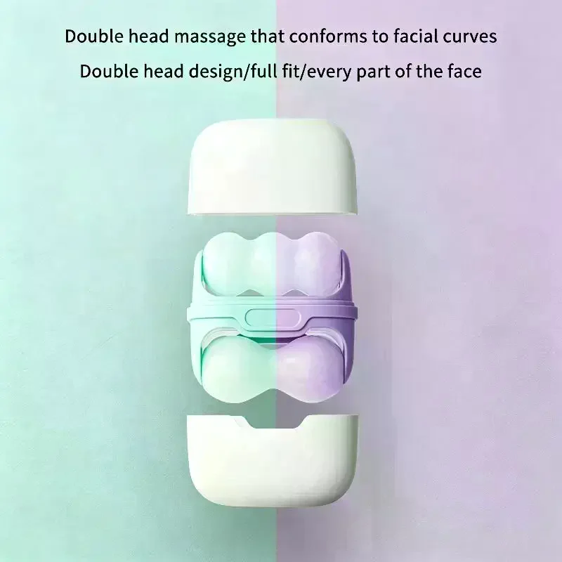 Double Head Ice Roller Face Eye Puffiness Migraine Pain Relief Minor Injury Facial Cold Therapy Massage Skin Care