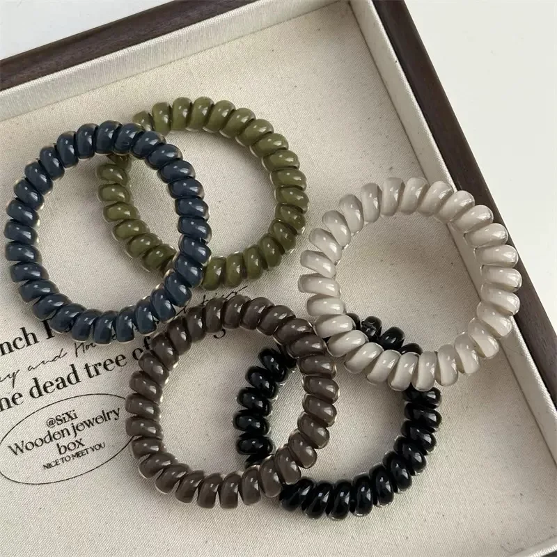 Fascia per capelli linea telefonica: texture gelatinosa multicolore, alta elasticità senza cuciture, copricapo da donna versatile e alla moda