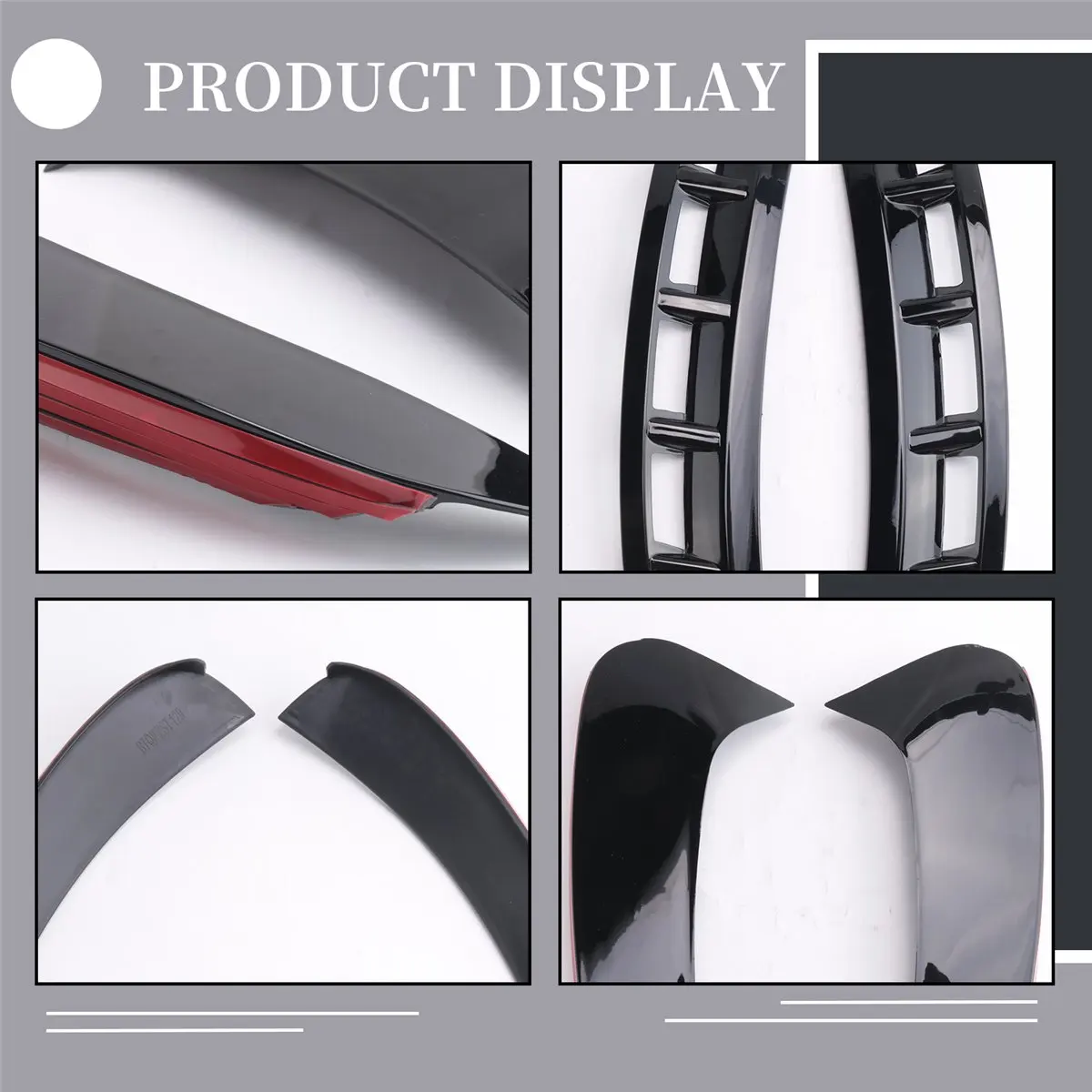 #86M Car Bumper Splitter ,6Pcs Car Front&Rear Bumper Splitter for W167 2020 AMG Gloss Black (Bright Black)