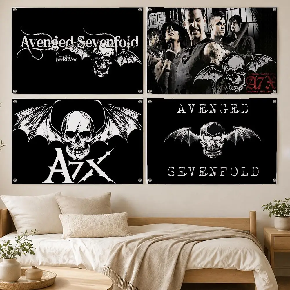 Avenged Sevenfold MetalUS Flags Room Bedroom Home Outdoor Wall Hanging Concert Printed Background Decoration Art Banne
