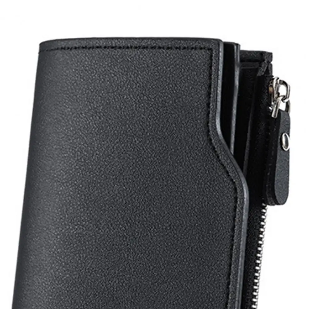 Men Wallet Men's Slim -fold Card Wallet with Id Window Large Capacity Cash Coin Pocket Minimalist Bifold Business Card Holder