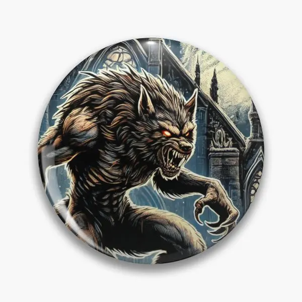 The Werewolf Is Looking For Food  Soft Button Pin Gift Collar Cartoon Creative Brooch Decor Lapel Pin Lover Jewelry Metal Badge