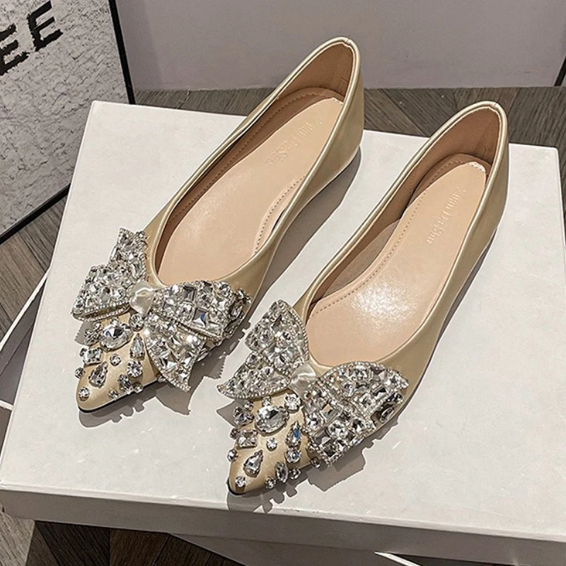 slim fit dress slacks Gold Glitter Geometric Mesh Rounded Toe Flats main image 0