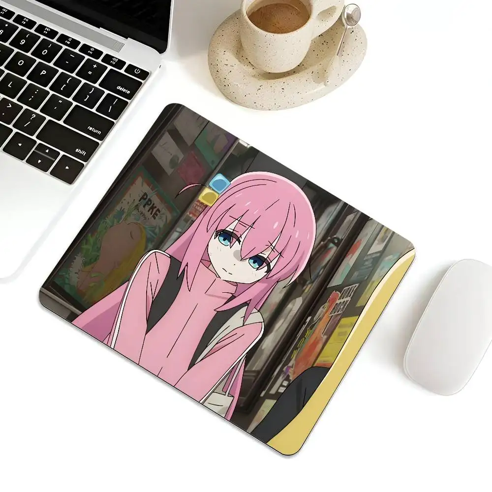 BOCCHI THE ROCK Mousepad Small LockEdge Mouse Pad For Gamers Computer Desk Pad Rectangular Anti-slip Rubber