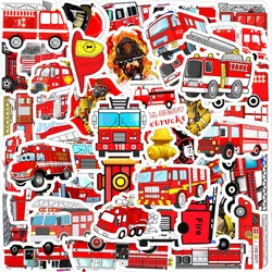 10/30/50pcs Fire Truck Graffiti Stickers Laptop Phone Guitar Luggage Skateboard Car Waterproof Cool Sticker for Kids and Adults