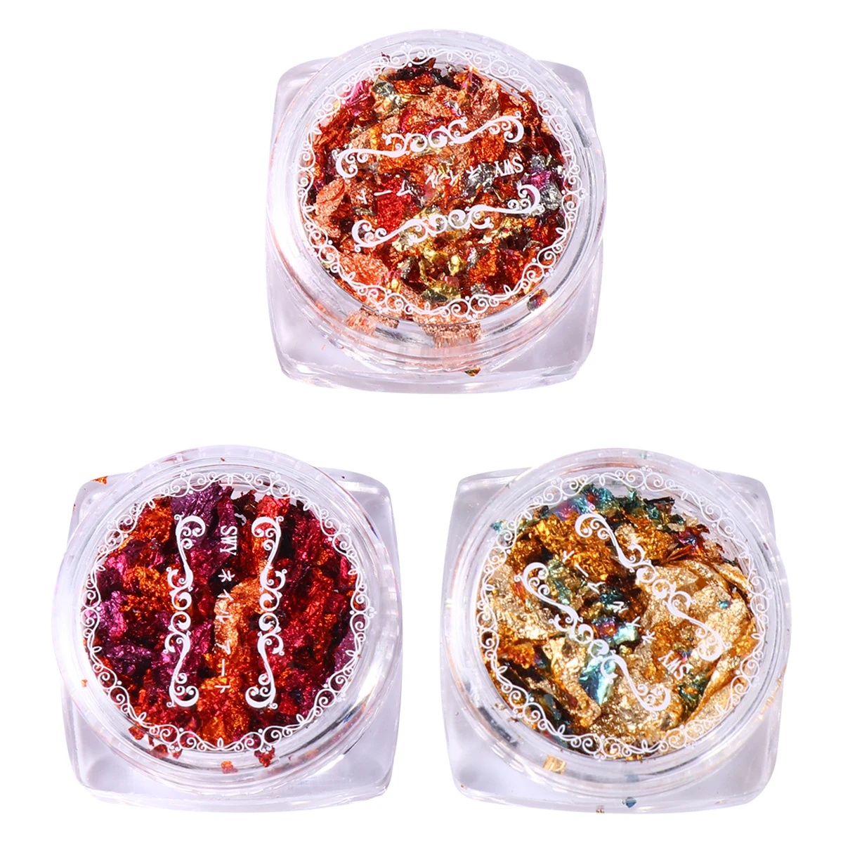 

3 Boxes Foil Copper Flakes Ultra Thin Nail Art Craft Supplies DIY Resin Copper Flakes Jewelry Materials Metallic Shine