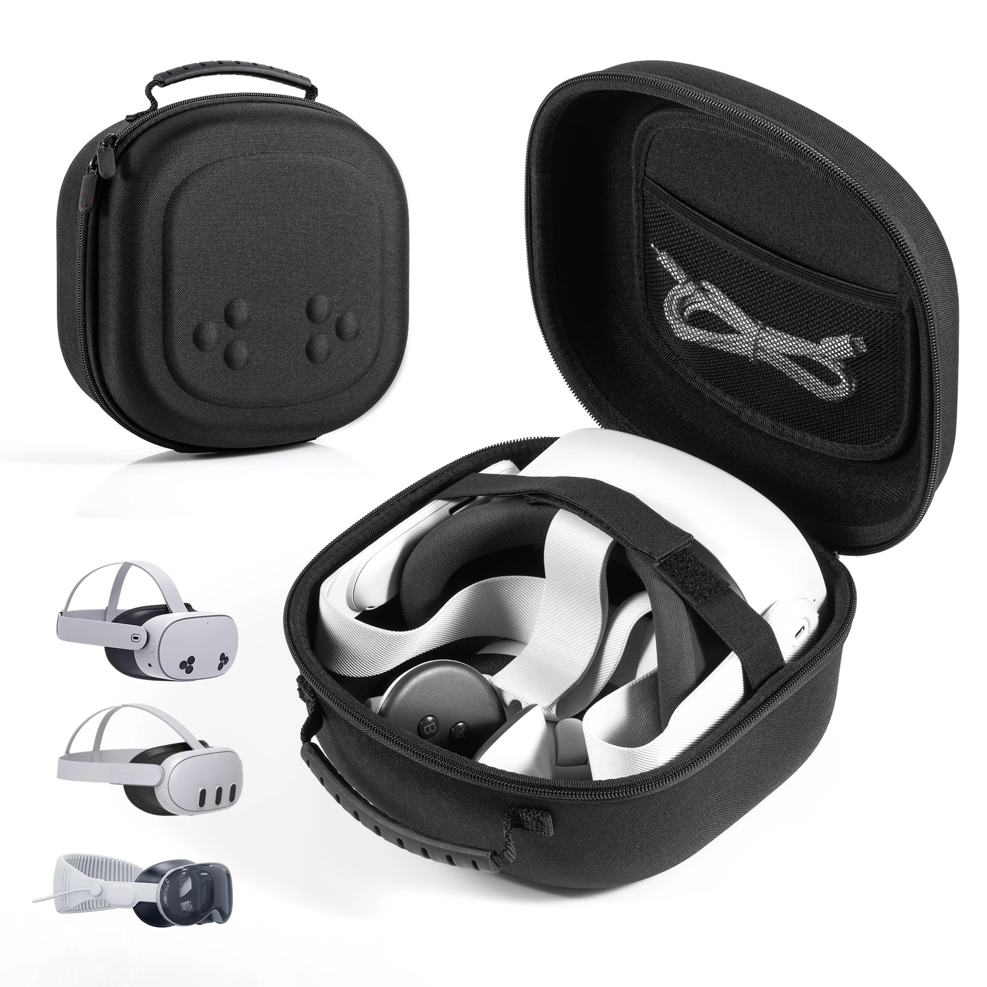 Harde draagtas compatibel met Meta Quest 3S/Quest 3/Quest 2, draagbare VR-gamingheadset en touch controller tas - afbeelding 1
