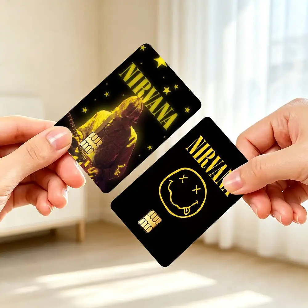 N-Nirvana Rock Band Credit Card HD Stickers Game Card Decal Small Chip Waterproof Sticker Gift