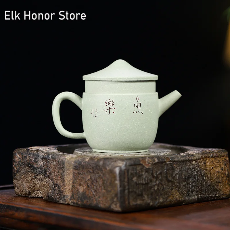 180ml Authentic Yixing Tea Pot Purple Clay Teapot Beauties Handmade Fish Hat Filter Kettle Chinese Tea Set Customized Gifts