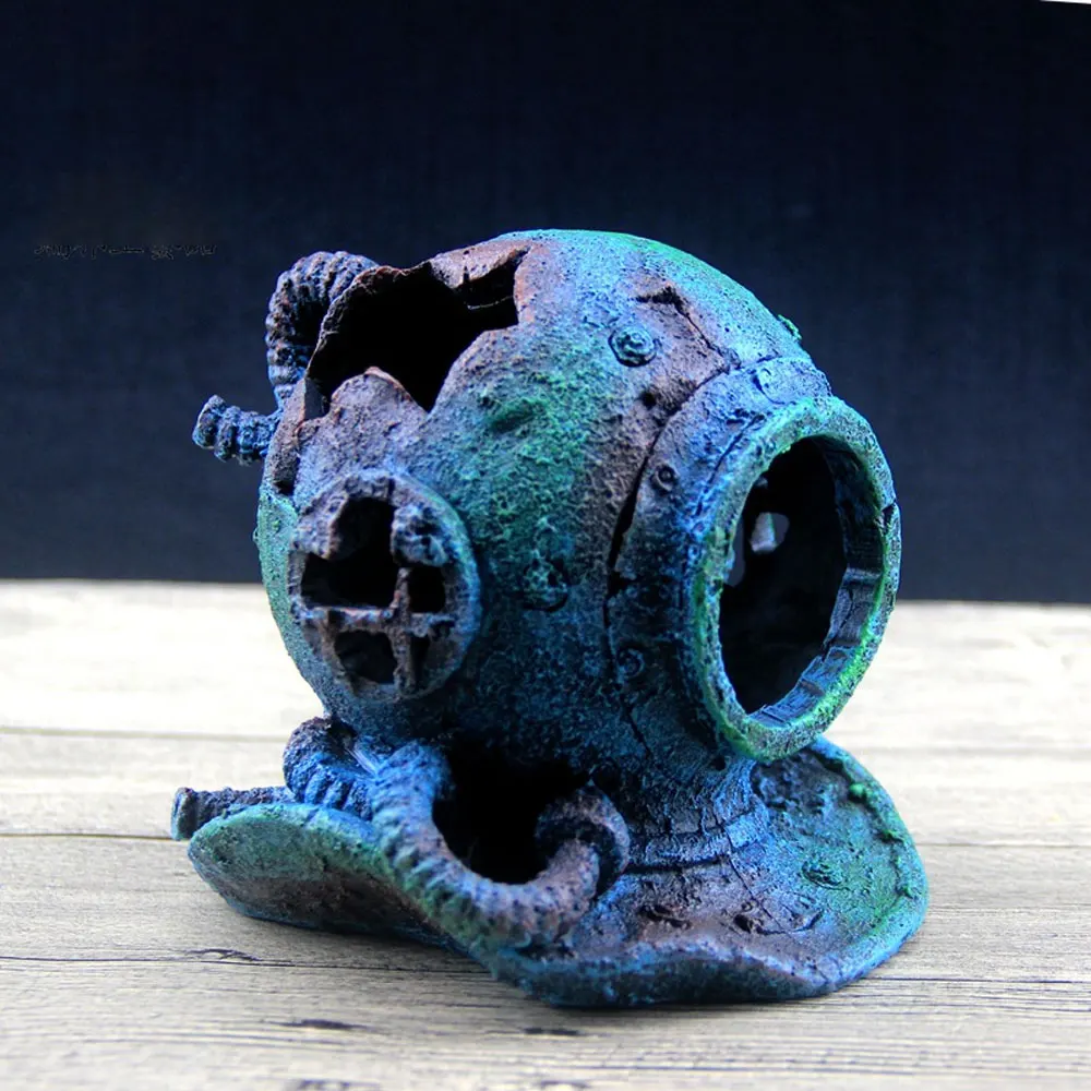 Aquarium Decoration Fish Tank Decoration Ornament Imitation Submarine Fish House Shrimp Nest Resin Cave Aquarium Decor Crafts