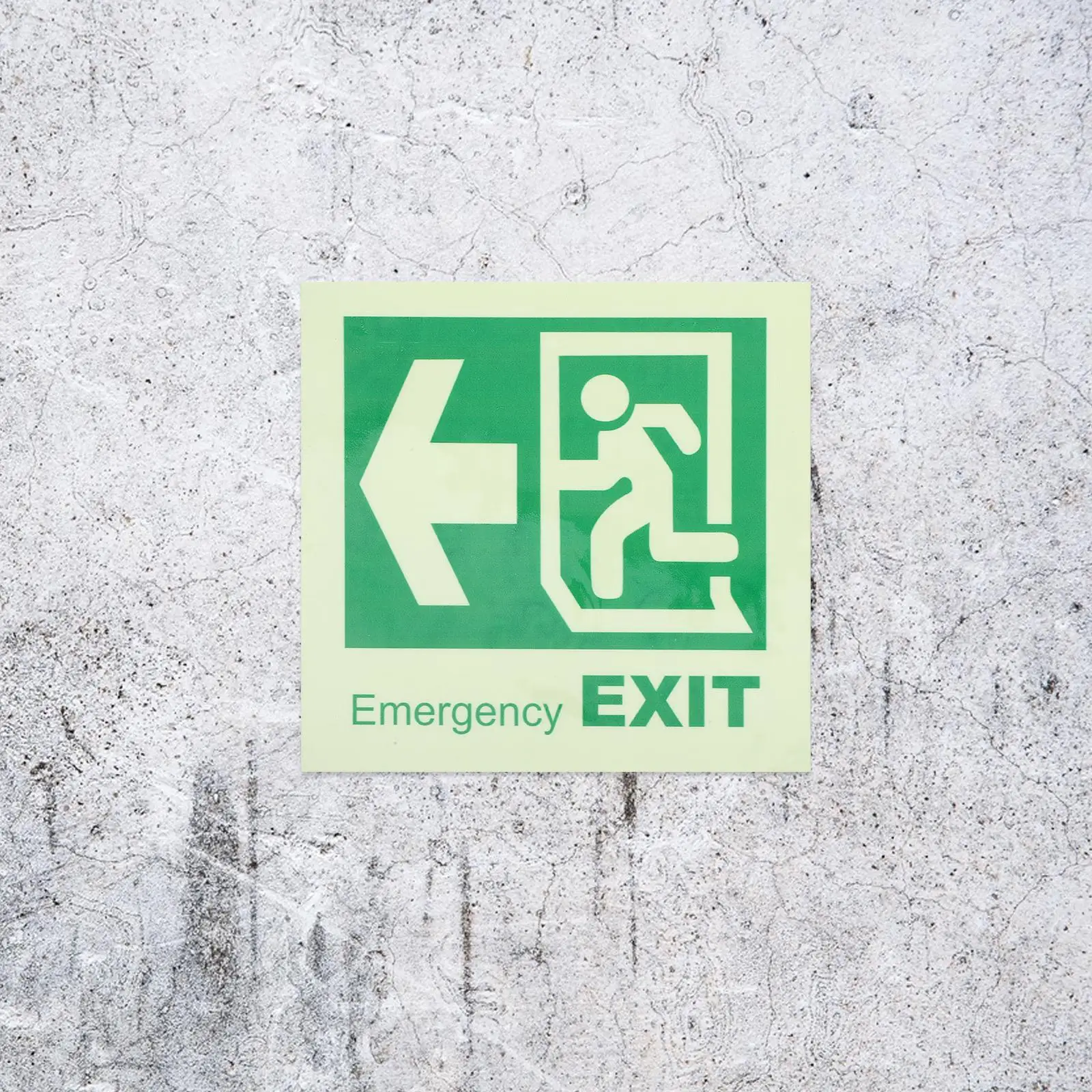 Emergency Exit Sign Sticker Fire Extinguisher Label Signs for Business Stickers