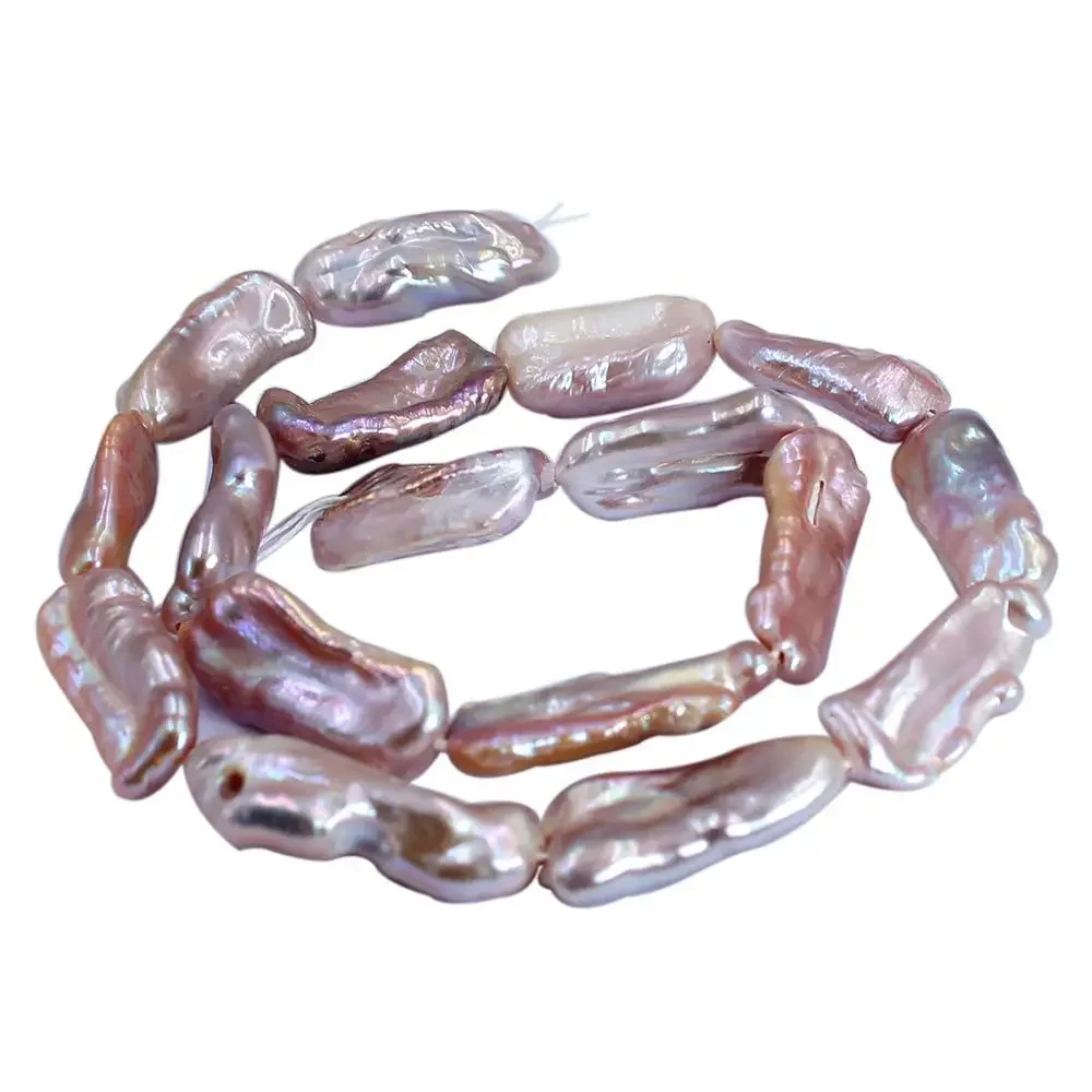 

wholesale purple 8-10x18-20mm biwa freshwater pearl AA 40cm beads for jewelry making