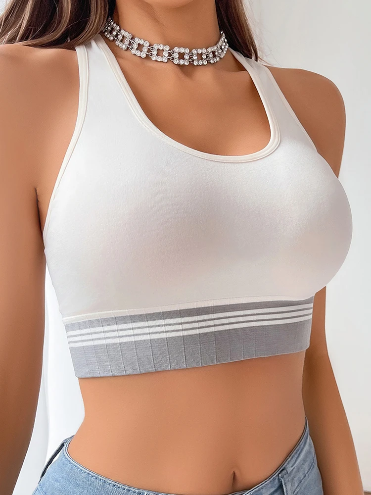 Female Seamless Camisole Athletic Vest Gym Women Underwear Solid Comfortable Push Up Fitness Sportswear Sexy Bras Brassiere