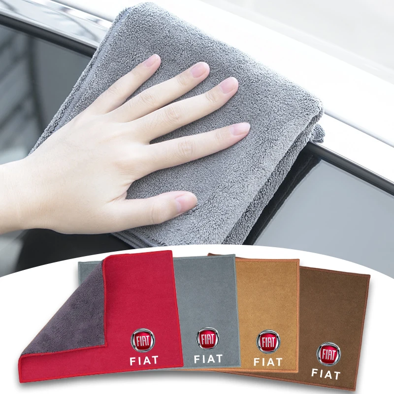 Microfiber Car Cleaning Towel Auto Cleaning Tool Accessories For FIAT 500 Grande Stilo Freemont Punto Astra Bravo 500X Ducato