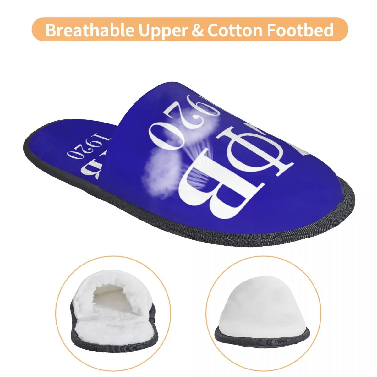 Custom Zeta Phi Beta Studentenvereniging Logo Zacht Traagschuim Huis Slippers Vrouwen Griekse Letter 1920 Comfortabele Warme Anti-Slip Zool Slipper