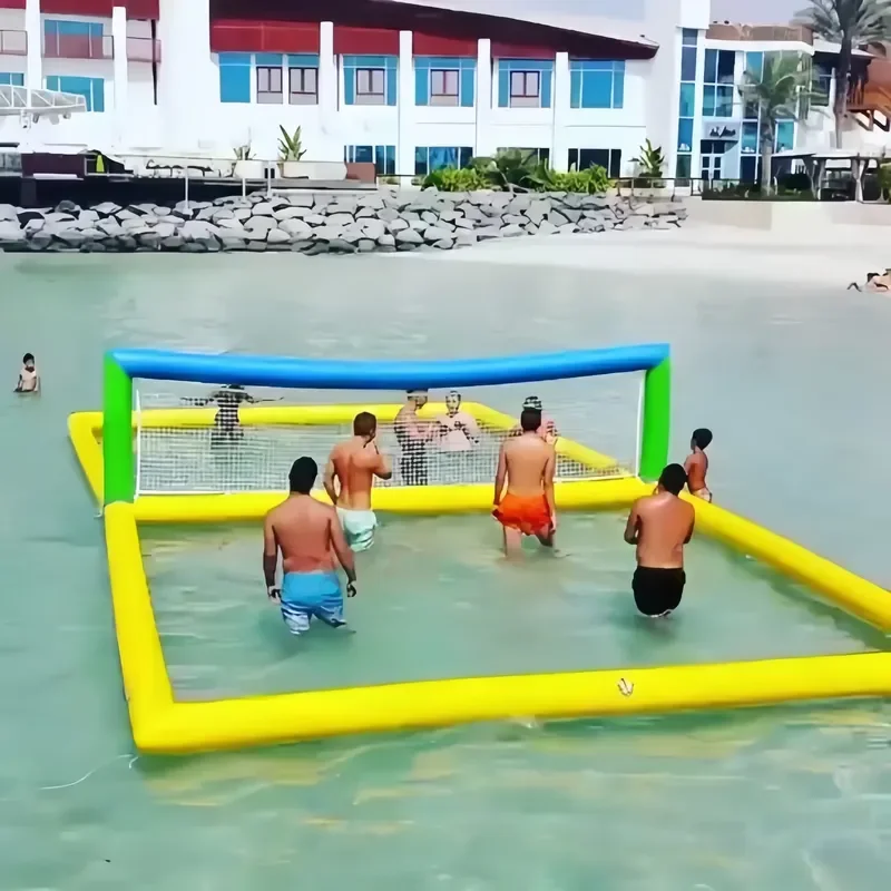 Custom Waterproof Inflatable Water Sports Games Commercial Floating Volleyball Court for Outdoor Water Park Amusement