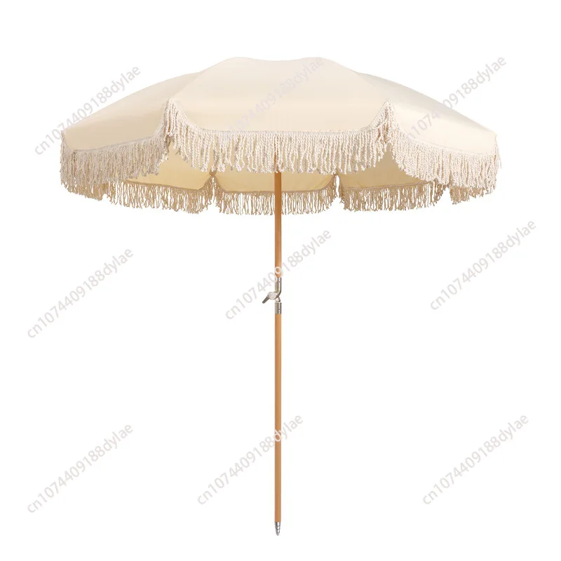 

Flowing Umbrella Outdoor Beach Leisure Shade Sun Protection Villa Attractions Decorative Umbrella Scenic Ambience Umbrella