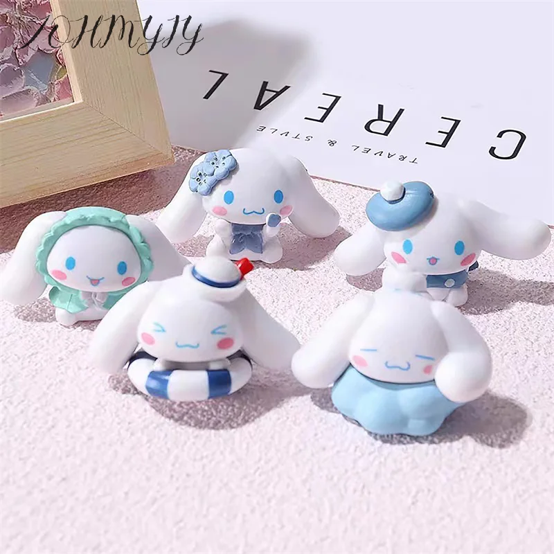 

1 шт., модель куклы Sanrio с героями мультфильмов, Cinnamoroll, аниме, фигурки, куклы, модель из ПВХ, украшение для рабочего стола, коллекция, подарок на день рождения