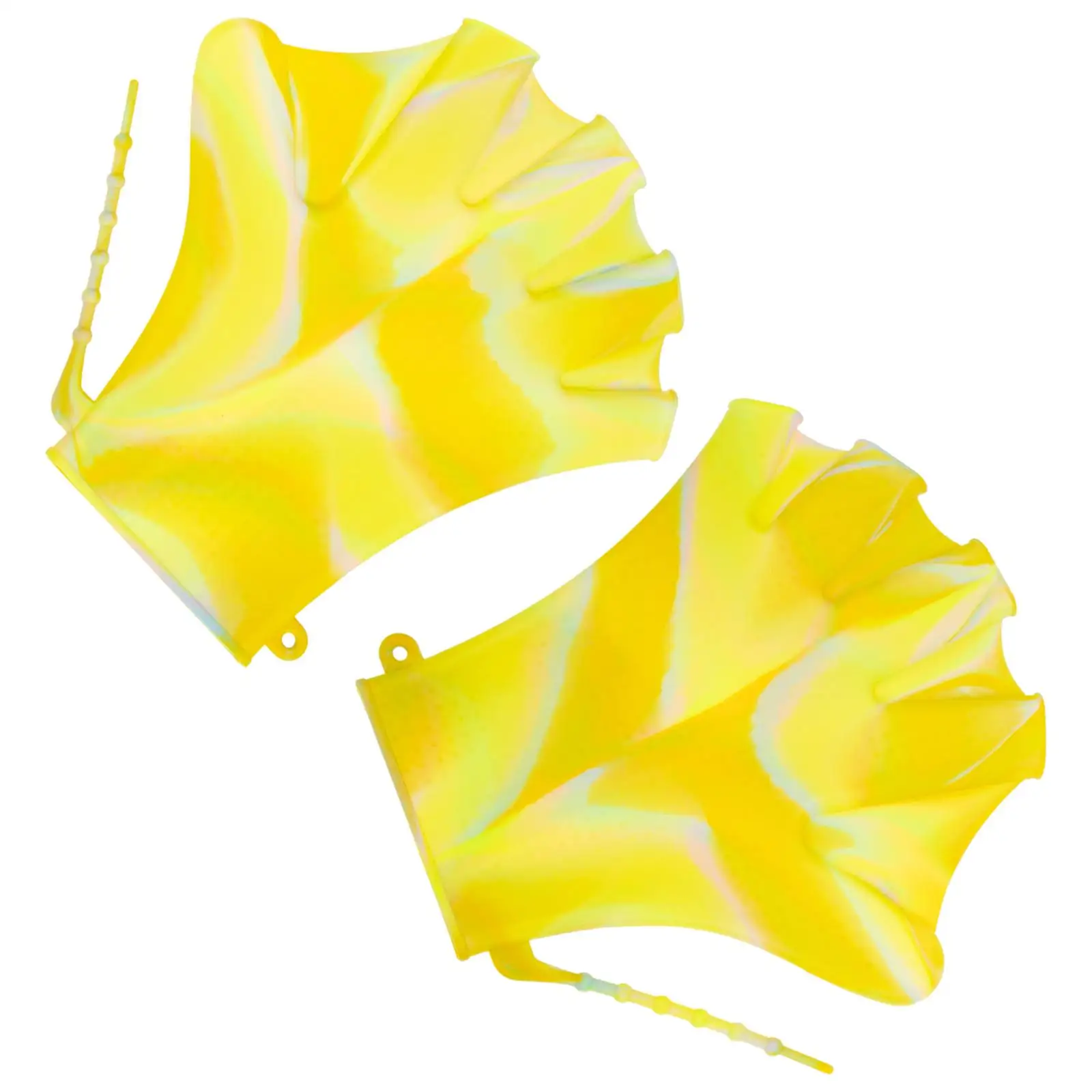 1 Pair Silicone Hand Fins Swim Paddles Adjustable Adult Fitness Gloves Butterfly Color Water Sports Diving Auxiliary