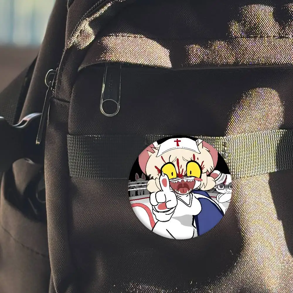 الرهيب ماوس L-لورنا لطيف المينا الإلكترونية شارات الإبداعية صفيح دبابيس مضحك شارة بروش معدني للملابس قبعة ديكور مجوهرات هدايا