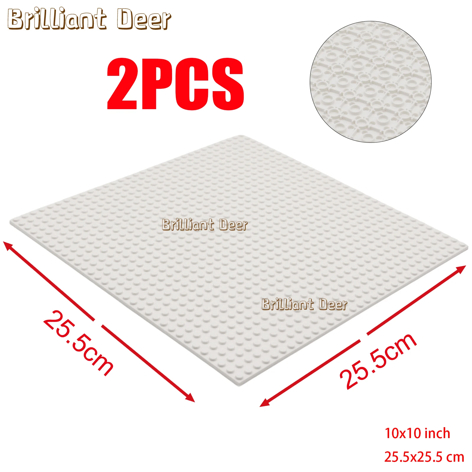 2 Stuks 32X32 Dots Bodemplaat Dubbelzijdig Bouwstenen Grondplaten Voor Diy Moc Bricks Cijfers Display stand Kinderspeelgoed - afbeelding 1