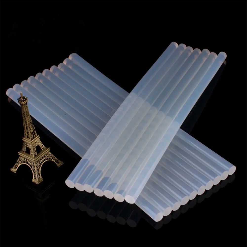 10pcs 7mm×150mm Home Electric Gun Hot Melt Clear Glue Sticks Waterproof Repair Plastic Toys Crafts Make Jewelry Resin Adhesive