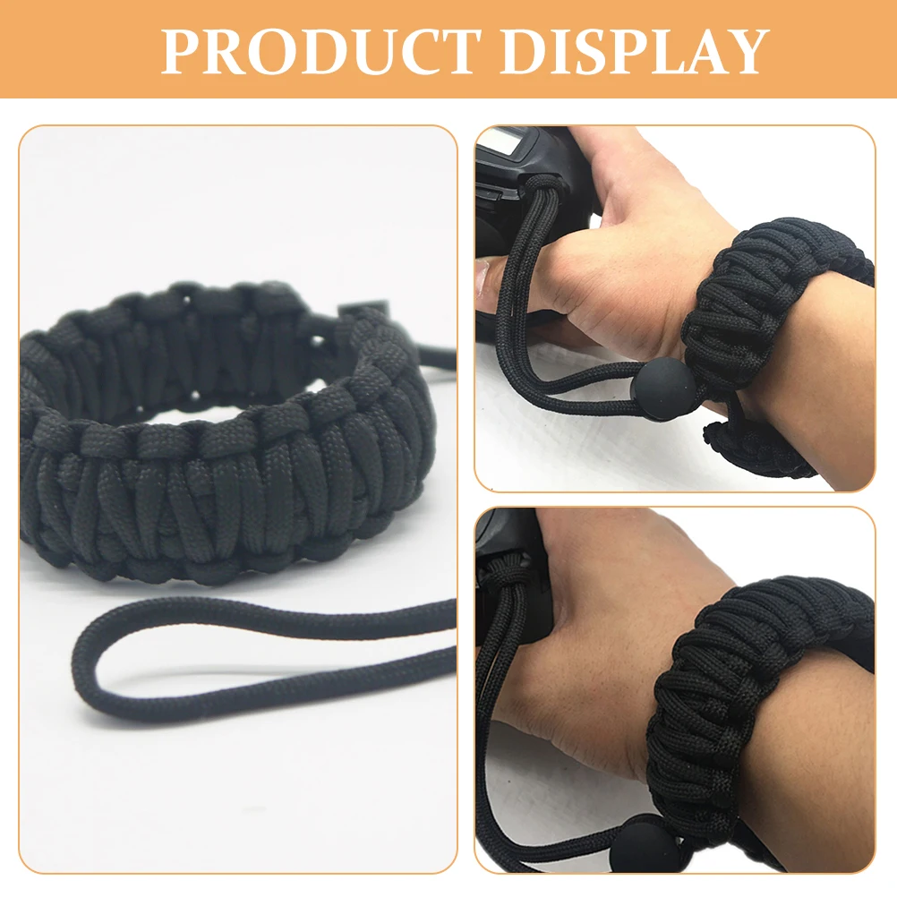 

2pcs Camera Wrist Strap Lightweight Compact Protective Lanyard Polypropylene Weave Band Adjustable For Outdoor