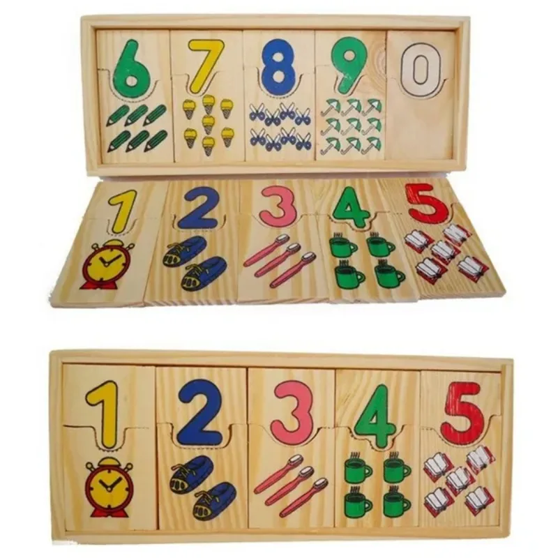 Montessori Game Toys para crianças, placa de correspondência logarítmica, tábua digital, puzzle educacional, ensino infantil, presentes