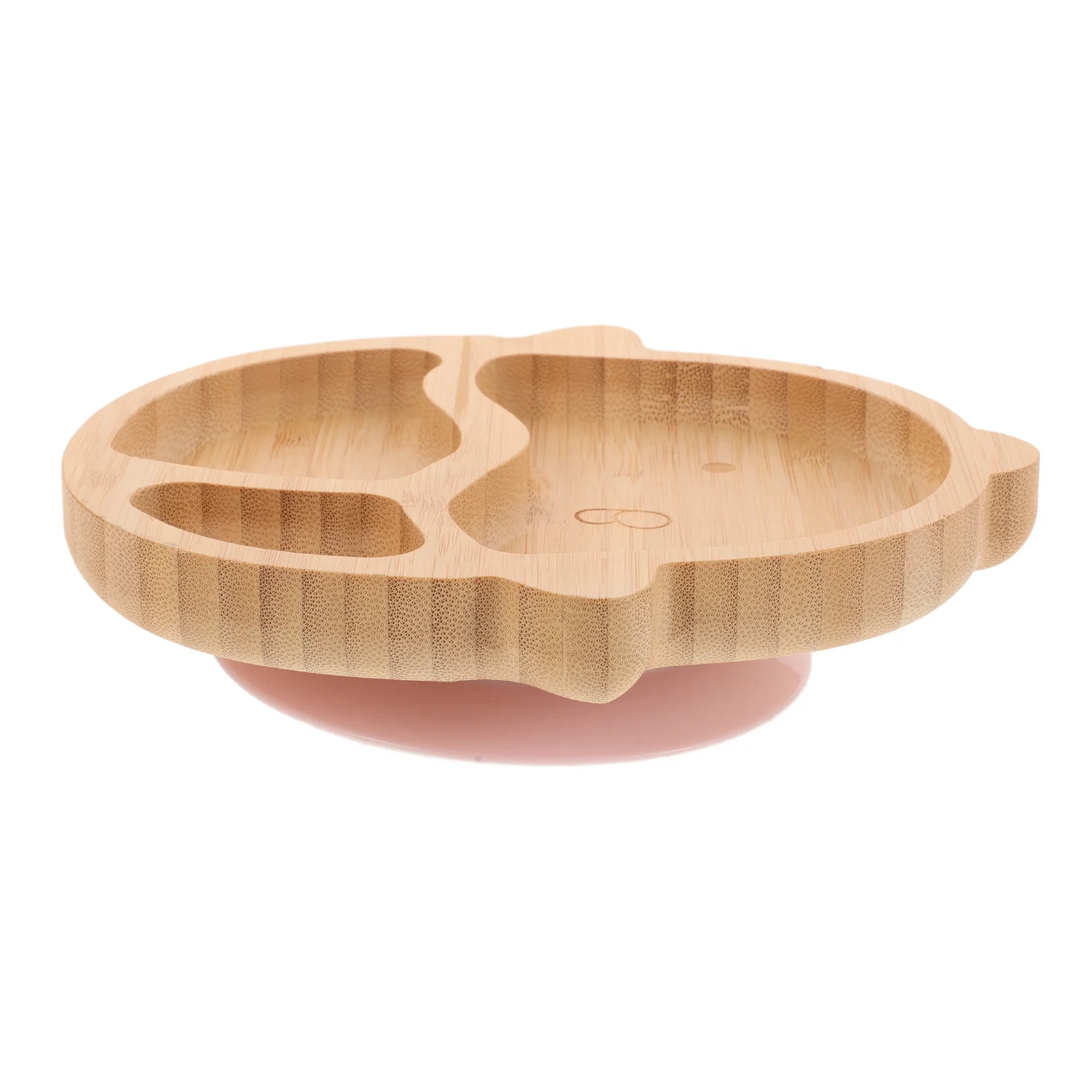 

Bamboo Suction Baby Feeding Plate Divided Compartment Toddler Food Tray Kids Tableware Silicone Edge For 1-3