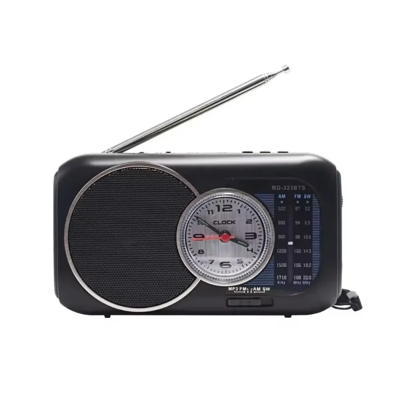 SG-323BTS Solar Panel Wireless Link Multi-band Radio with Usb Tf Card Torch Light Recharge Battery with Clock Radio Bluetooth