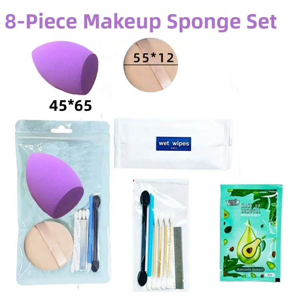 Juego de maquillaje desechable de mezcla rápida, herramientas de belleza para uso húmedo y seco suave, pinceles para labios, herramientas de maquillaje, Kit de esponjas en polvo para estudio fotográfico nupcial