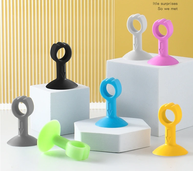 Suction Cup Door Stopper, Silicone Bumper Door Guard, Furniture Wall Protector Anti-Collision Pad, Home Hardware Accessories