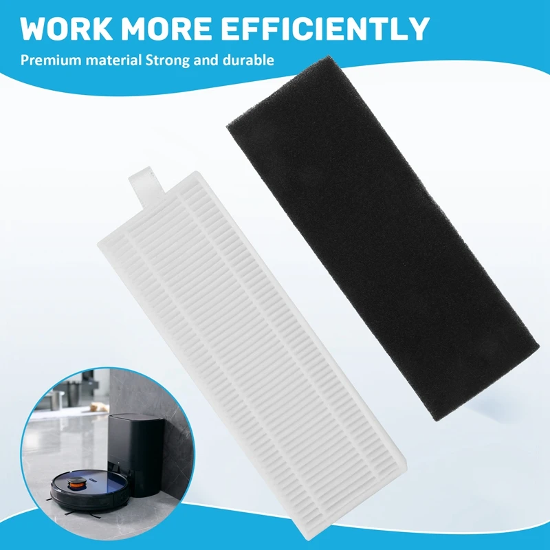 A03F Replacement Parts for ILIFE T20s Robot Vacuum, 1 Roller Brush 4 Side Brush 4 Filter, Vacuum Cleaner Accessories Spare