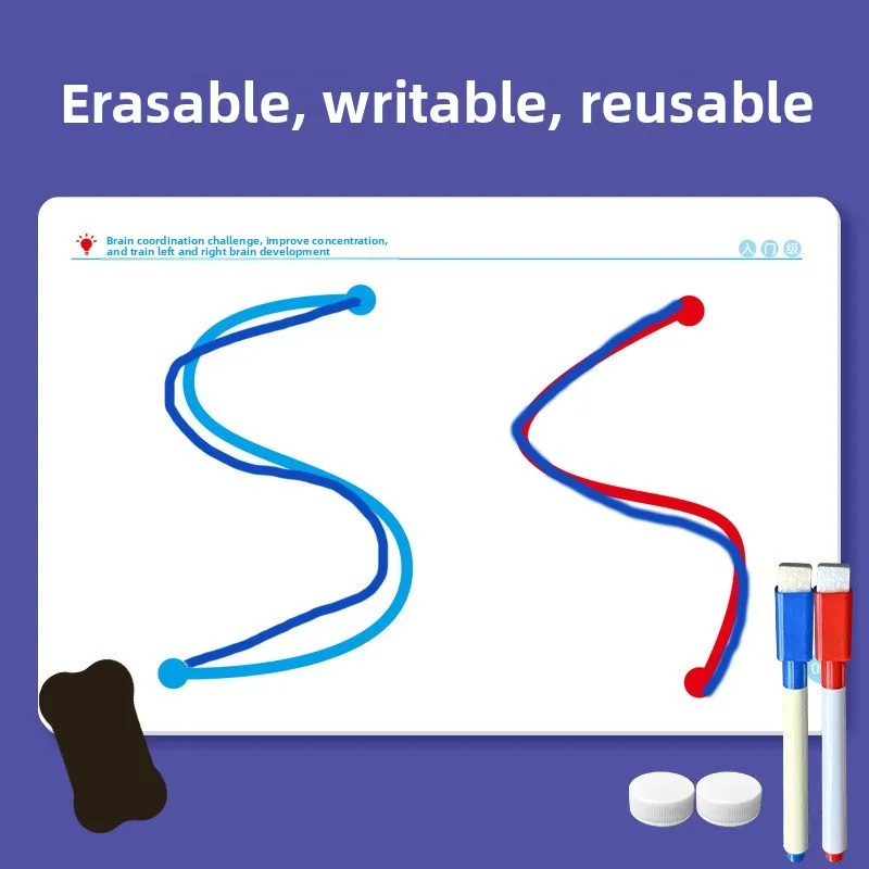 مجموعة تطوير ممارسة التنسيق بين اليد والدماغ تستخدم لأداة تحسين الاهتمام في توازن الدماغ بشكل عام